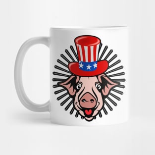 patriotic american pig Mug